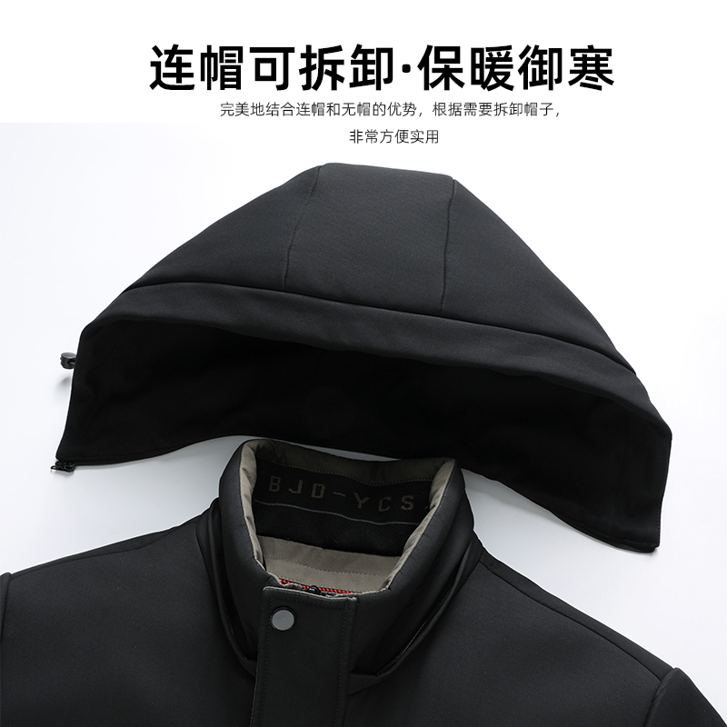 【内胆可拆】啄木鸟中老年人棉衣男加绒加厚棉服爸爸冬季保暖外年高清大图