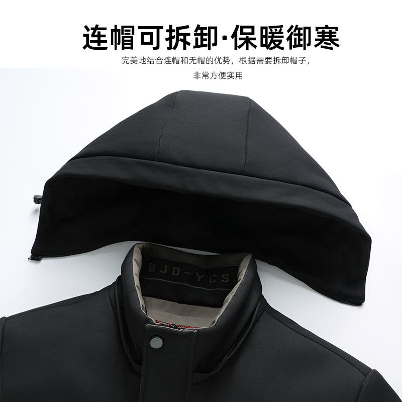 [内胆可拆]啄木鸟中老年人棉衣男加绒加厚棉服爸爸冬季保暖外套图片