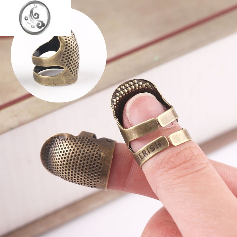 jimi顶针指套家用老式缝衣服手指套戒指防针扎保护套手工针线活钉针箍