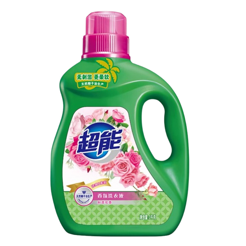 超能洗衣液天然椰油无刺激洁净呵护自然健康香氛系列3kg