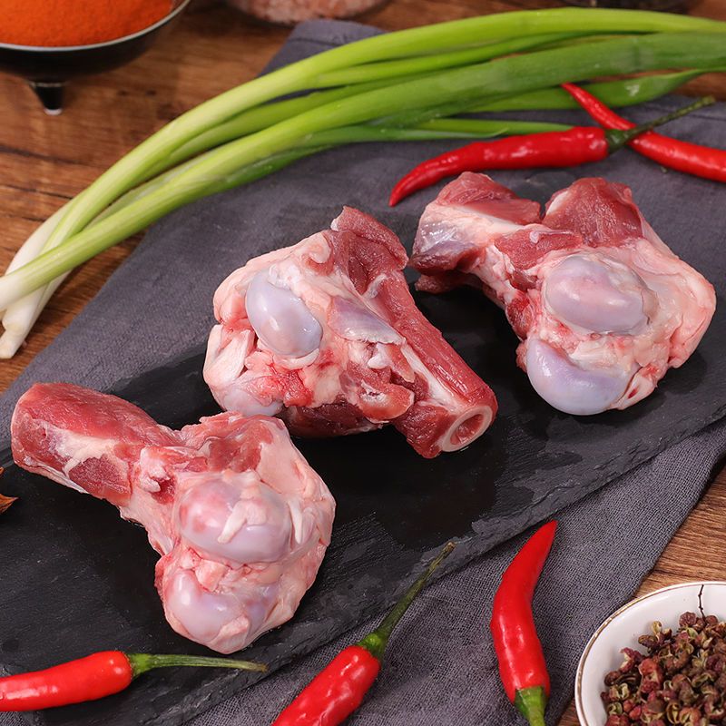 赛卡伊带肉新鲜羊棒骨带肉羊骨头羊肉羊拐筋关节肘骨筋生的羊拐骨冷冻