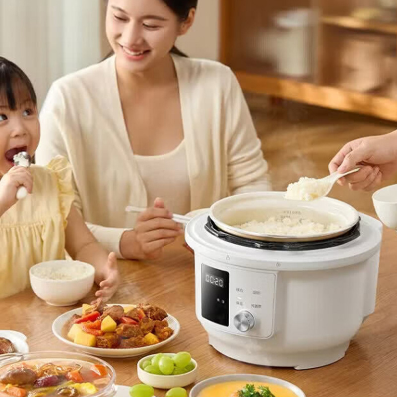 美的电压力锅5L去腥提鲜智能预约多功能MY-E5637F高清大图