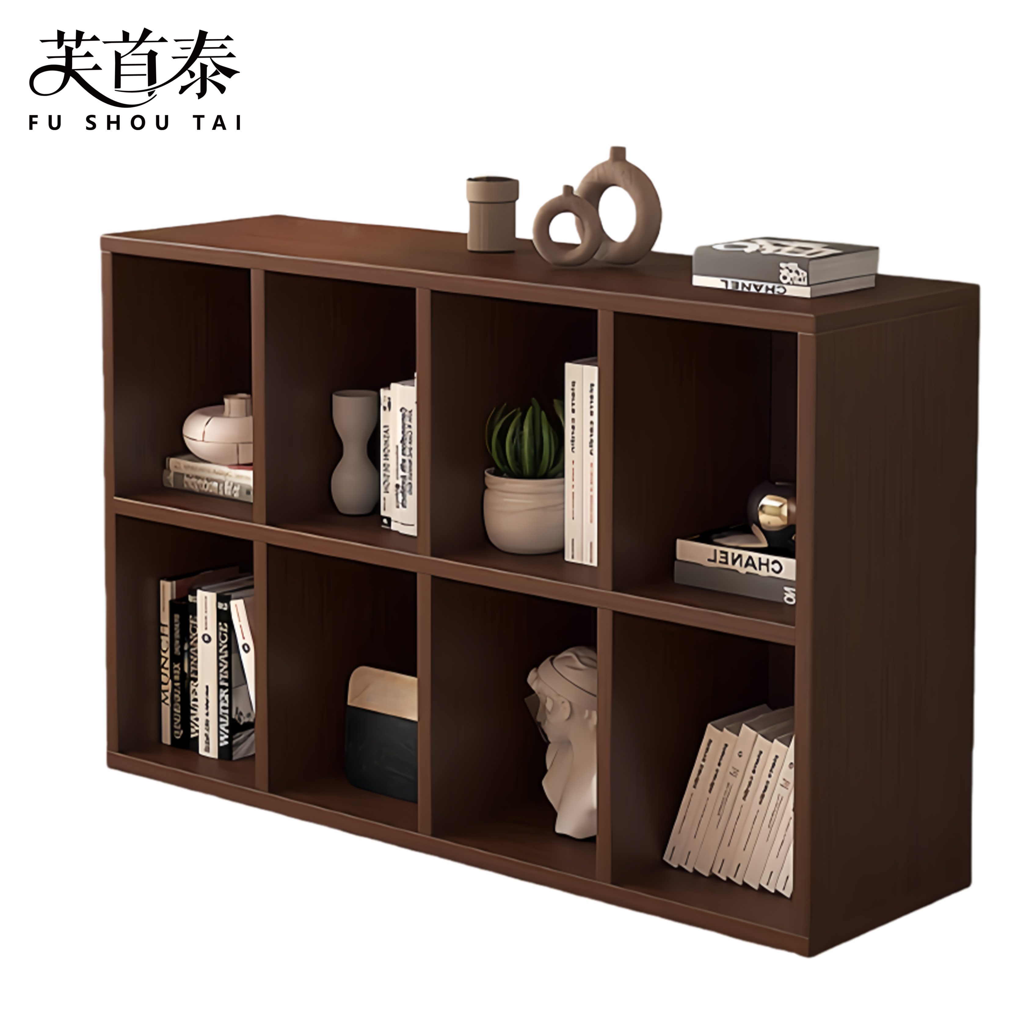 芙首泰书柜两层1200*300*650mm个高清大图