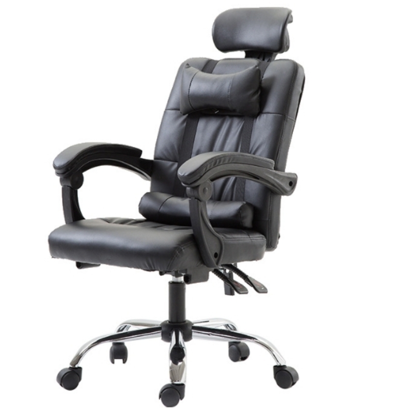 白寅 BY-DNY-003 久坐舒适电脑椅 午睡休息简约可躺椅 黑色(单位:把)