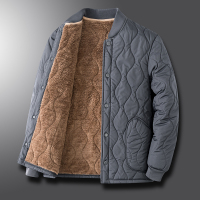 啄木鸟羊羔绒棉袄男加绒加厚中老年爸爸冬装外套内胆冬季棉衣棉绒 3XL 灰色加绒加厚