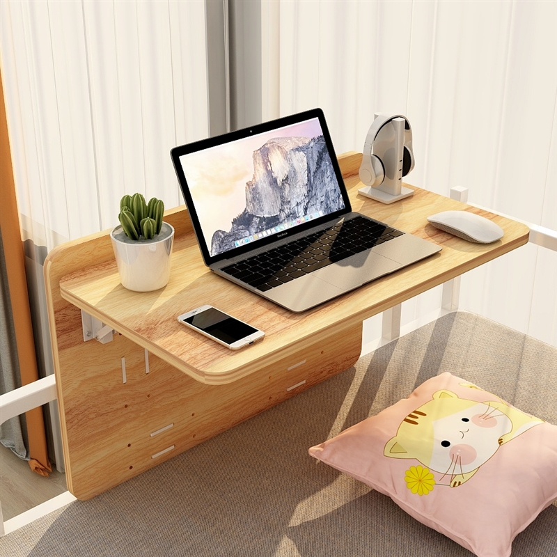 大学生宿舍神器电脑桌侧边桌子古达加高护栏书桌床头上下铺可折叠小桌