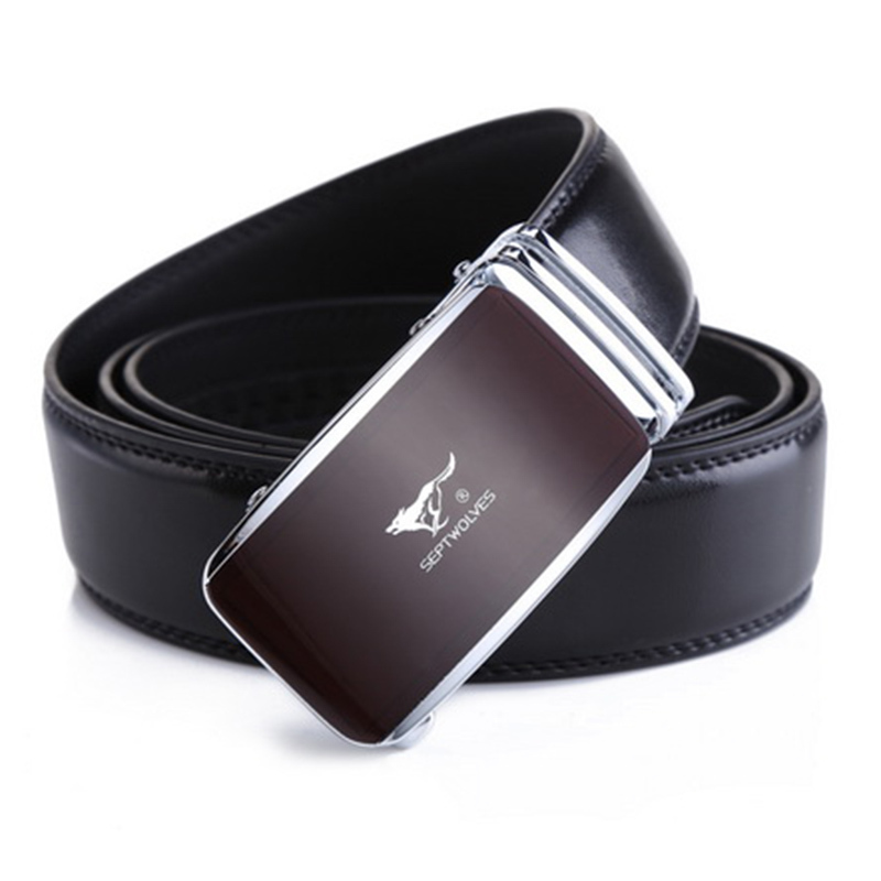 七匹狼男士腰带自动扣真皮皮带男式牛皮腰带男休闲裤带韩版青年