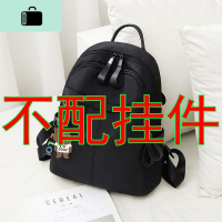牛津布双肩包女2020新款潮韩版时尚百搭书包旅行帆布女包包小背包NEWLAKE 黑色-单包