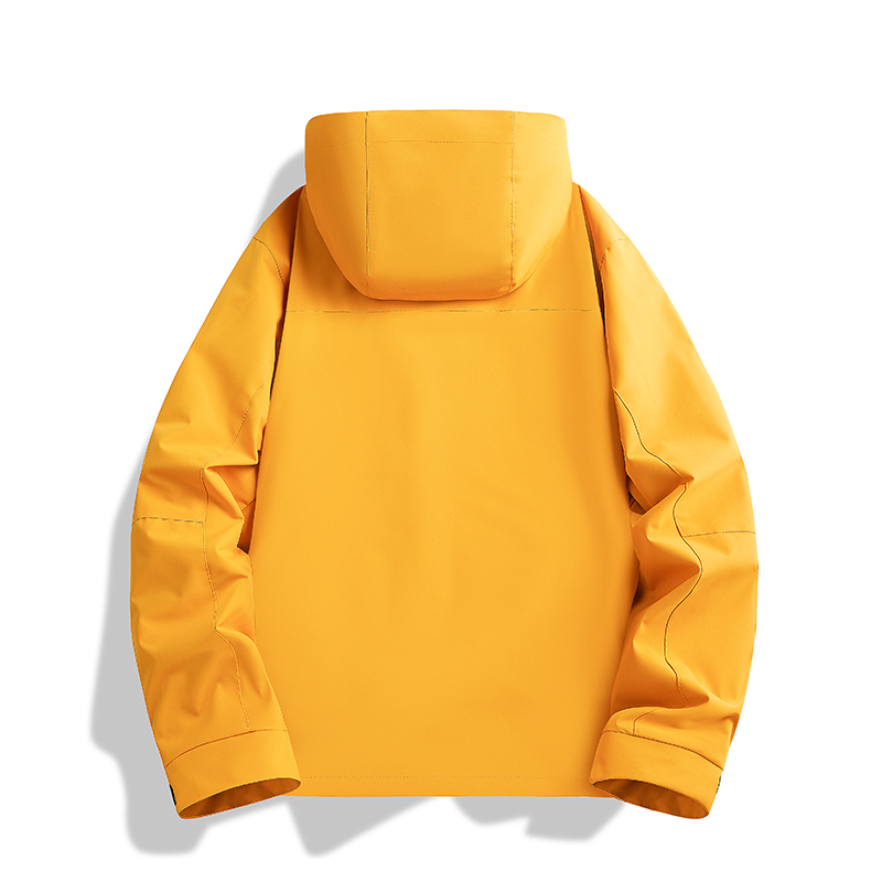 渔人船长冬季户外情侣款冲锋衣男女三合一防风可拆卸连帽两件套高清大图