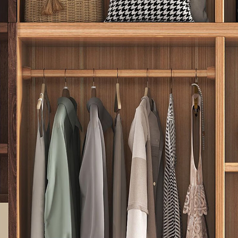 燕全食 实木衣柜 可选颜色 900*550*2000mm 一个高清大图