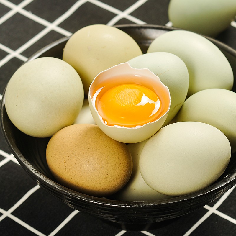 泓花会橘林散养谷饲绿壳蛋30枚彩箱顺丰