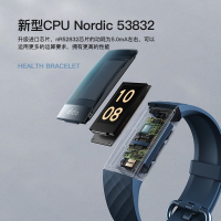 dido高精密动态手环血压心率监测仪智能心电图量仪老年人手表睡眠心脏心跳健康游泳跑步男女适用华为荣耀手机 Y6旗舰版紫蓝