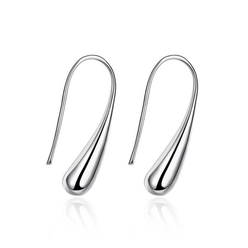 E004 Women silver plated earring镀925纯银耳环时尚创意水滴耳