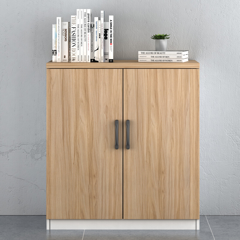 卓澳zhuoao办公家具现代简约阳台柜木质储物收纳酒水茶水柜枫木色二门