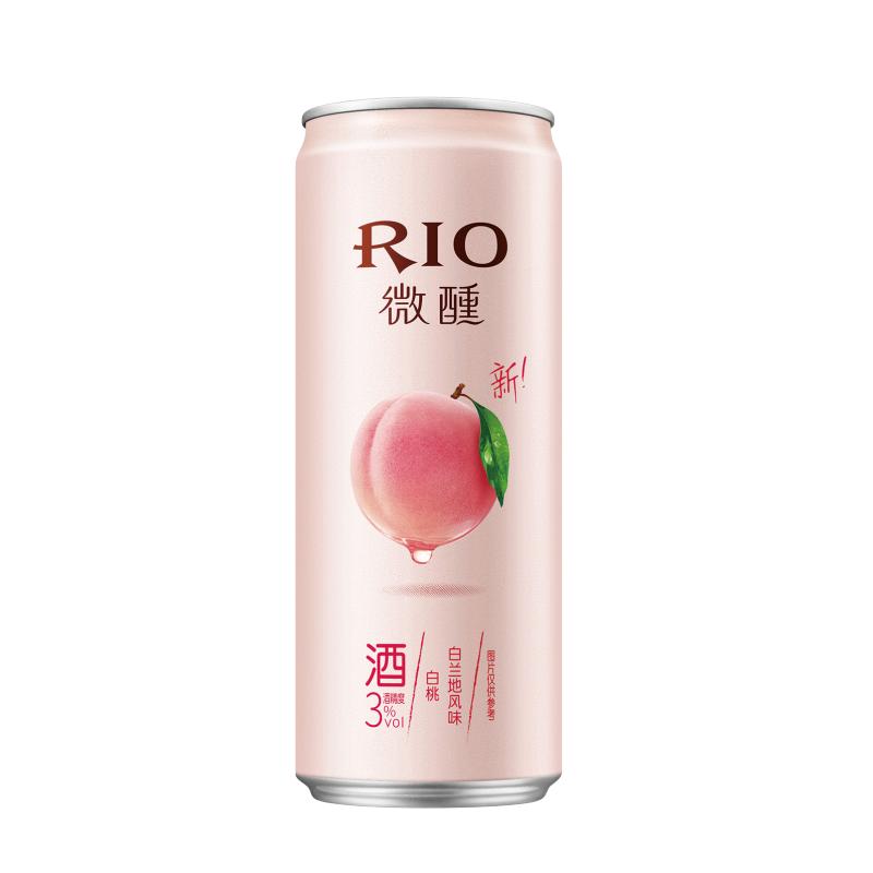 锐澳(RIO)洋酒 鸡尾酒 预调酒 乳酸菌+白桃+百香果+玫瑰荔枝味330ml*8罐