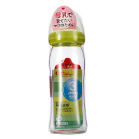 贝亲母乳实感 耐热玻璃奶瓶 淡绿色 240ml