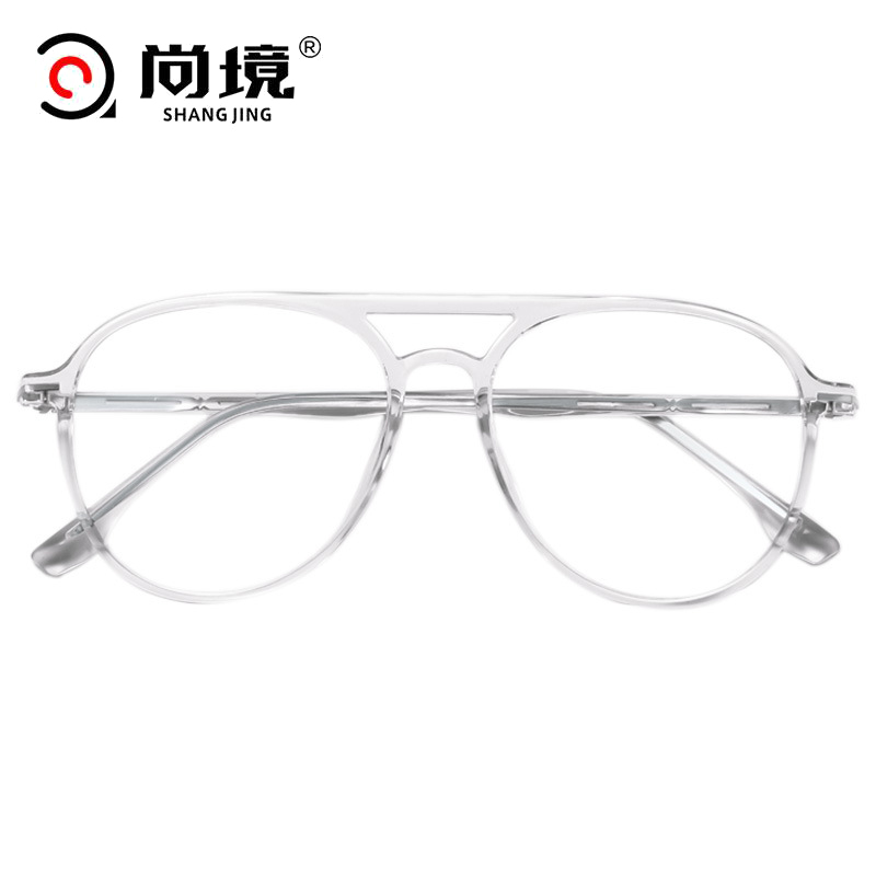 [顺丰]尚境新款小红书圆框复古插芯板材镜腿眼镜框超轻TR眼镜架双梁光学近视可配度数近视镜镜框高清大图