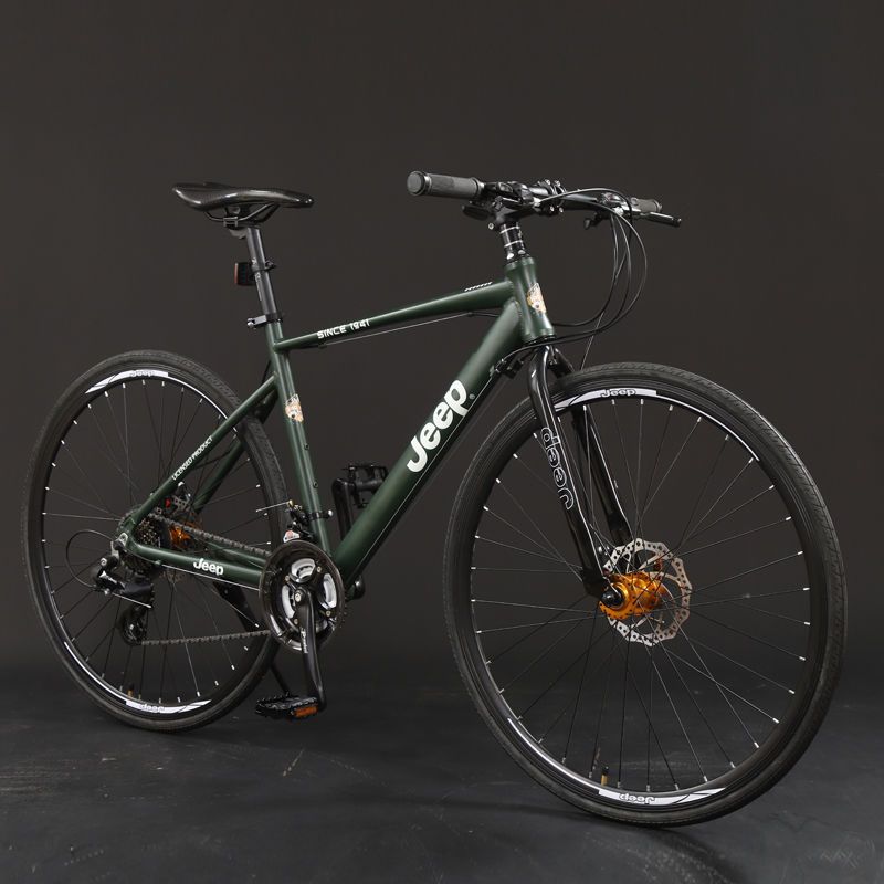 美国吉普jeep公路自行车赛车2427变速平把碟刹铝合金学生跑车培林视频