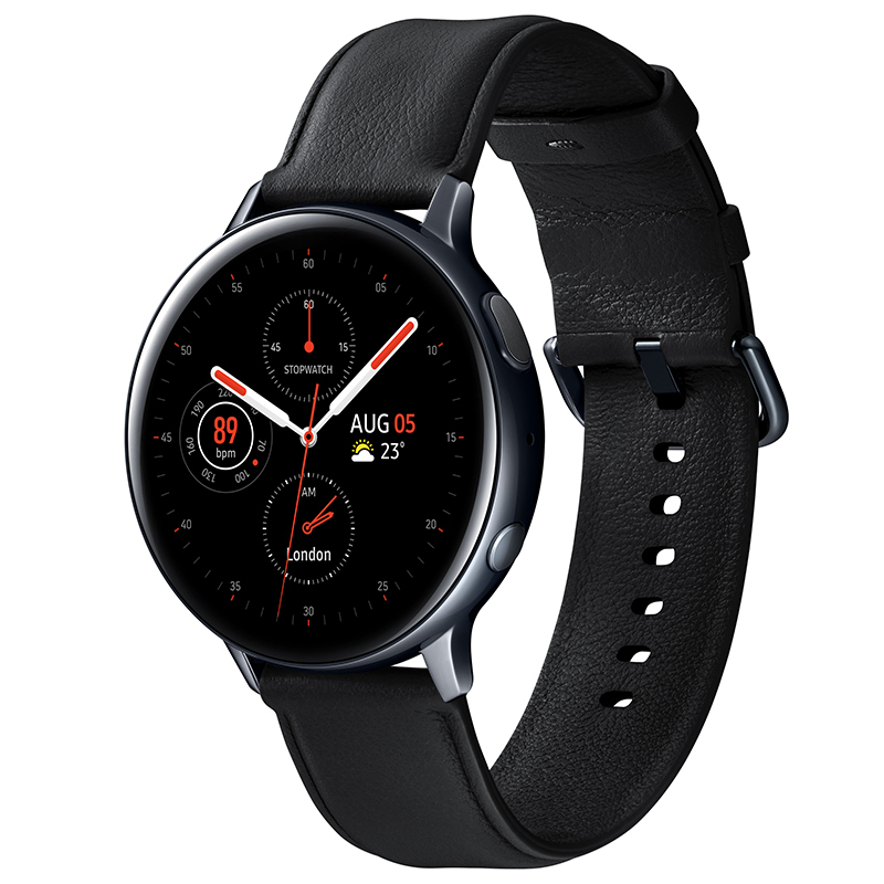三星(SAMSUNG) Galaxy Watch Active2 伯爵黑 智能手表 蓝牙电话+50米防水+移动支付 钢制44mm