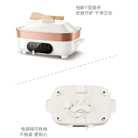 苏泊尔(SUPOR)网红锅JD3424D08 锅料理锅 电烧烤锅电火锅家用电烤锅 煎烤机方形烤盘 85MM加深 多功能