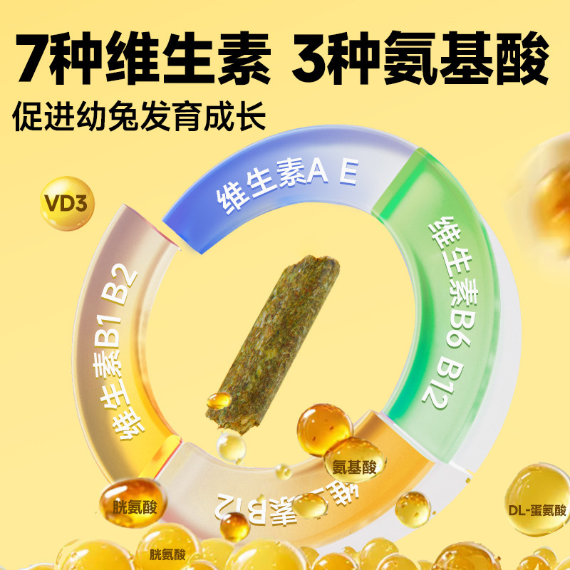 YEE 全价幼兔营养粮1kg/2.5kg 幼兔专用粮 营养宠物兔粮幼兔饲料龙猫豚鼠粮
