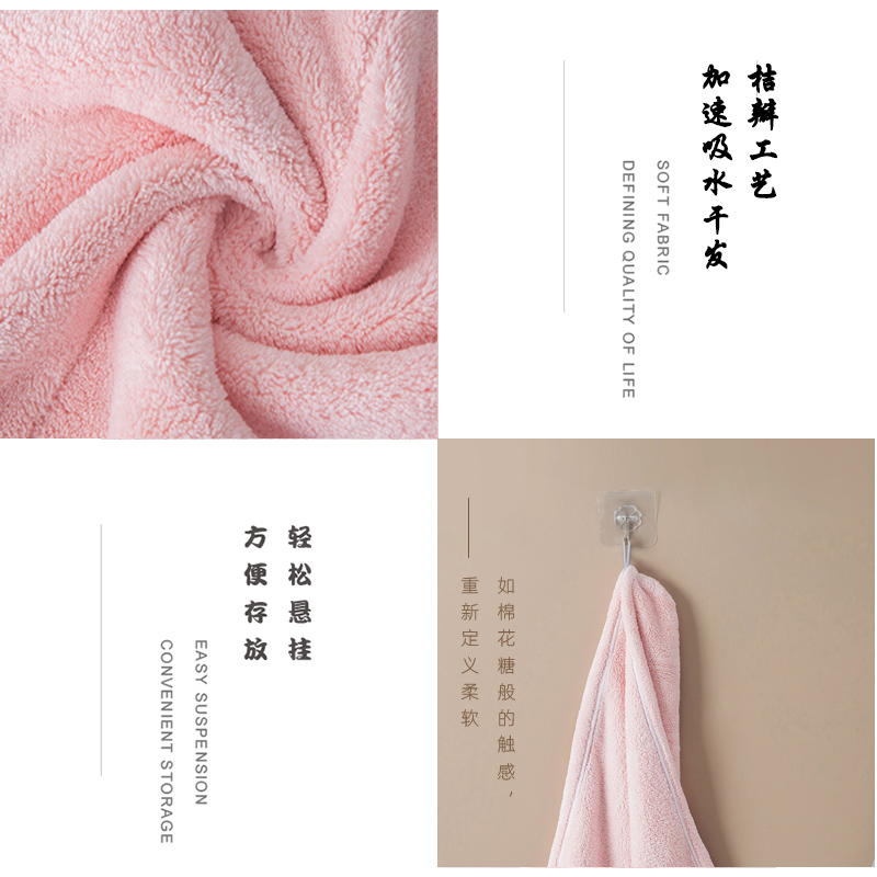 干发帽女吸水速干日本毛巾干发巾可爱加厚洗头长发包头巾浴帽 三维工匠 经典波纹-粉色高清大图
