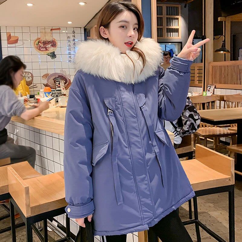 迪鲁奥(DILUAO)孕妇装2021秋冬新款韩版棉服女大毛领上衣外套A版大码孕妇装图片