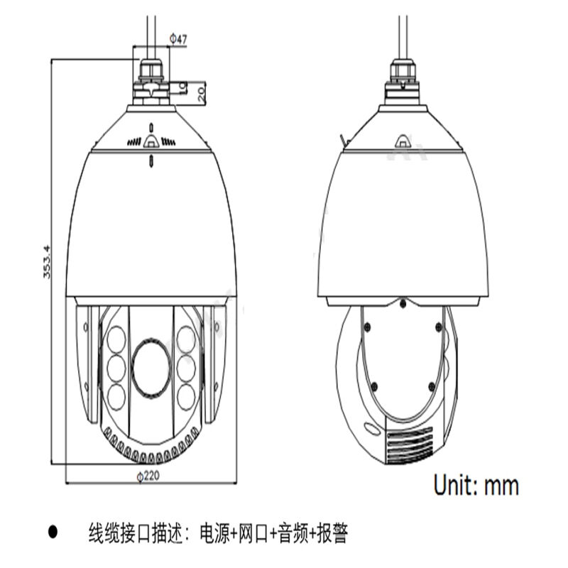 海康威视(HIKVISION) DS-2DE7240IW-A 200万 个 监控摄像头高清大图