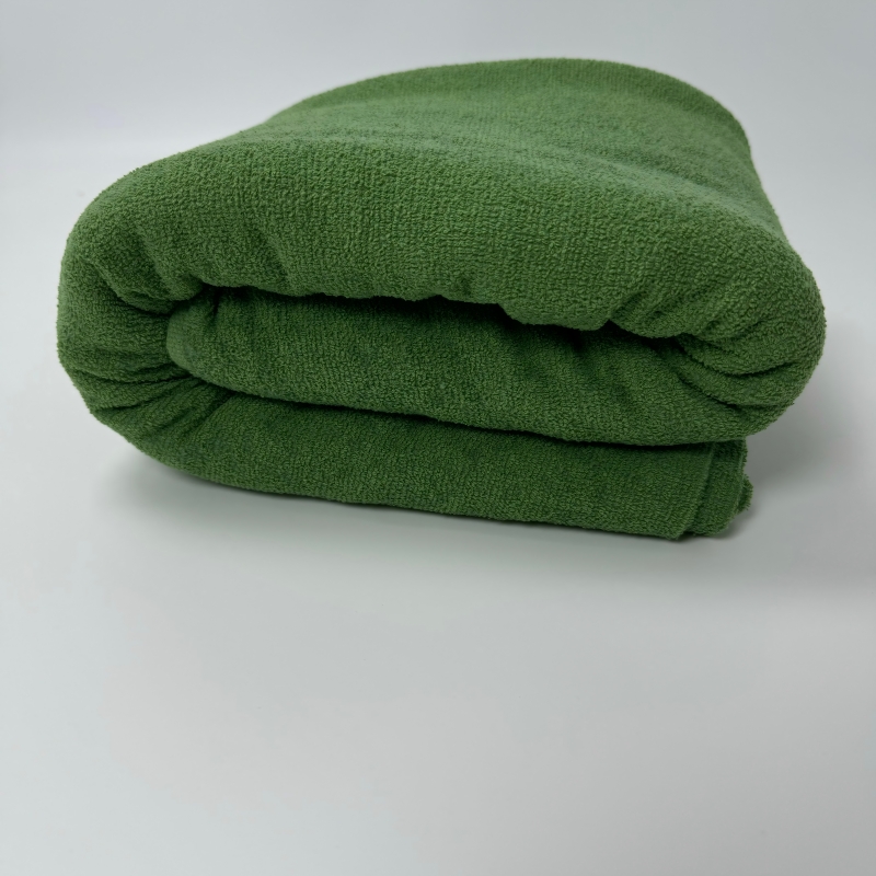 梦丽赛 纯色毛巾被绿色毛巾被 150cm×200cm (条)高清大图