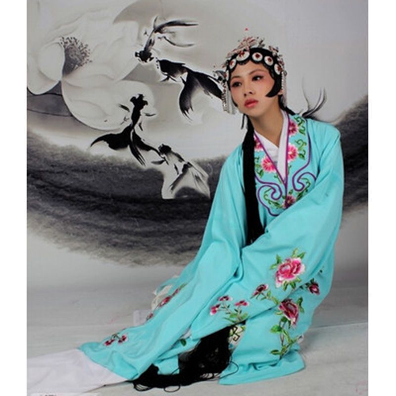 红色单独女披戏服装女花旦京剧古装越剧中国风俏花旦头饰戏曲水袖