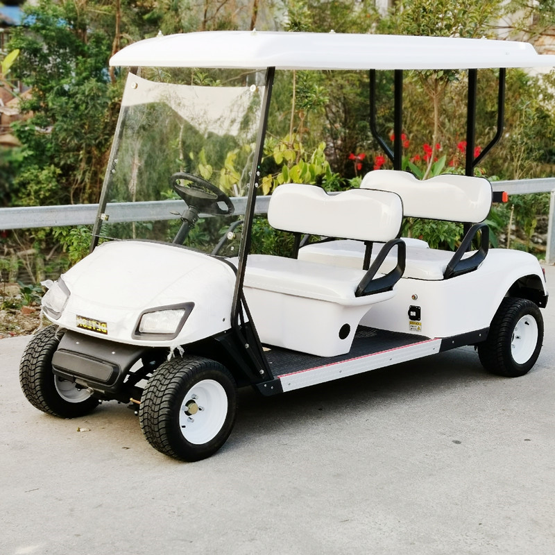 新款电动四轮旅游观光车巡逻车高尔夫球车48V 4座 颜色可定制