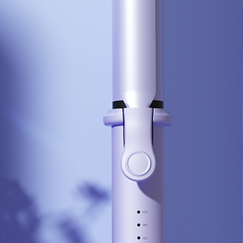 雷瓦直发棒迷你便携卷直两用安全防烫三挡调温罗兰紫RB-8125高清大图