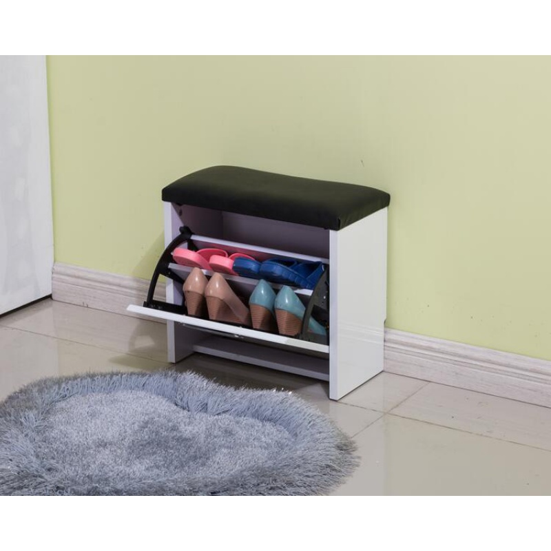 玺晴17cm超薄翻斗简约现代带抽屉大容量储物鞋柜小户型厅鞋柜收纳柜