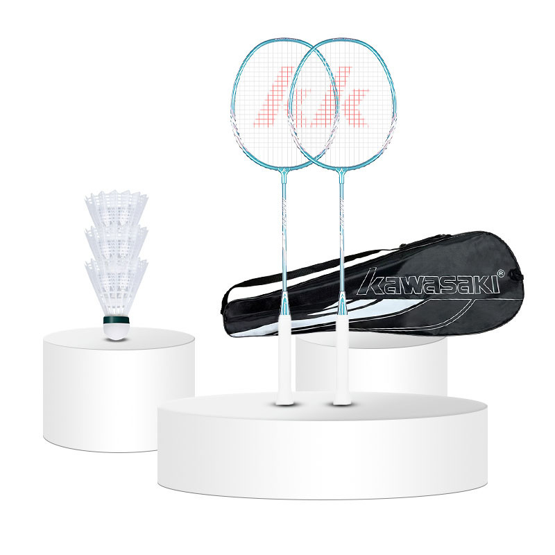 川崎羽毛球拍 运动套装 羽毛球 羽毛球拍 有氧运动球拍IRON-007(含3只装耐打球)!