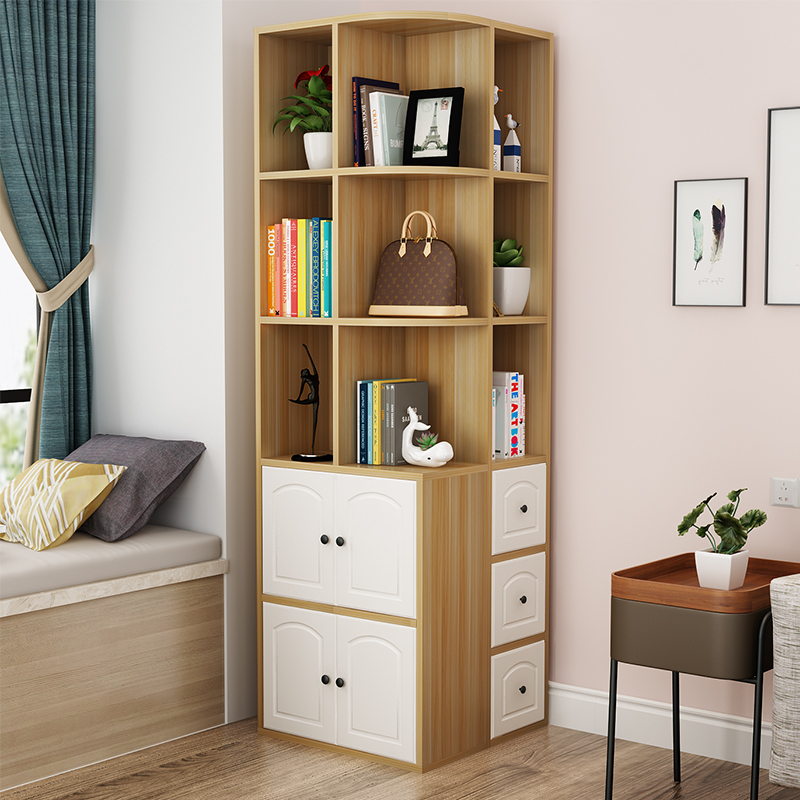 寻木匠角柜置物架多功能墙角柜子客厅三角形收纳柜带抽屉现代简约转角