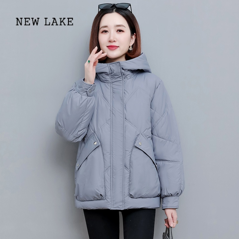 newlake棉衣女冬季新款短款小个子外套连帽加厚羽绒棉面包服外穿棉服