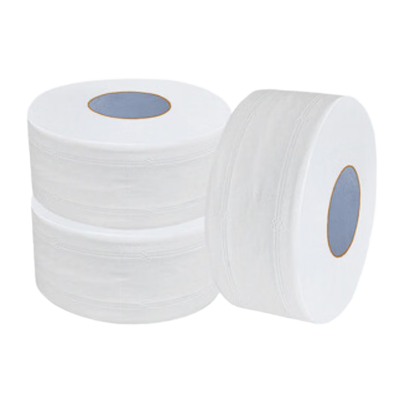 鸣固 大卷纸厕纸卫生纸商用大盘纸卷筒纸 600克/卷 四层加厚 整箱12卷高清大图