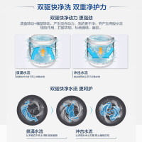 美的Midea波轮全自动洗衣机双动力快净洗 直驱变频 银离子除菌 免清洗 健康除螨洗MBS100T2WADY
