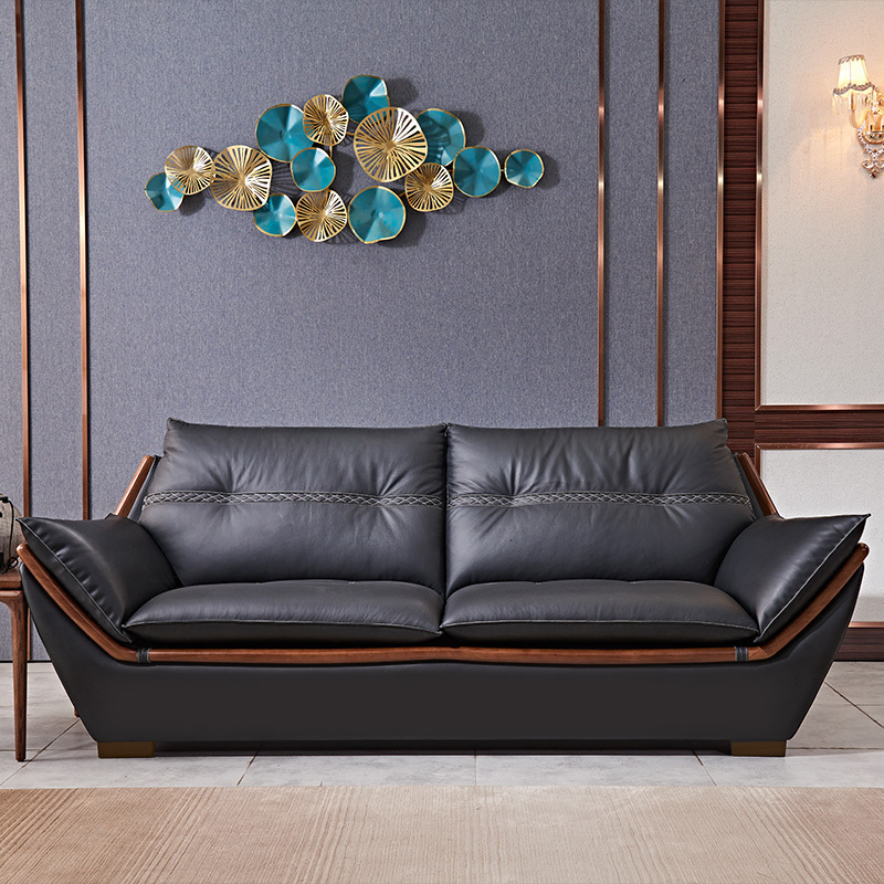 a家家具沙发真皮沙发皮艺沙发简约现代沙发组合客厅小户型家具沙发