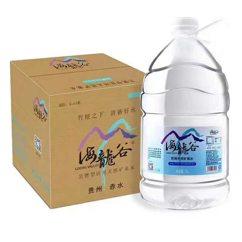 海龙谷 饮用天然矿泉水5L*4桶（箱）