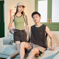 [2.5折价43元]唐狮夏季新款背心牛油果绿音乐节穿搭外穿吊带女无袖背心男G