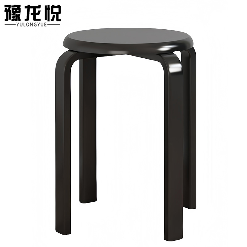 豫龙悦木质圆凳高清大图