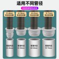 下水管道防臭密封圈厨房下水道洗衣机排水管密封塞防返臭神器漏水 蓝色-加厚密封圈【适用60-65mm】带防臭盖 防臭防虫防溢水