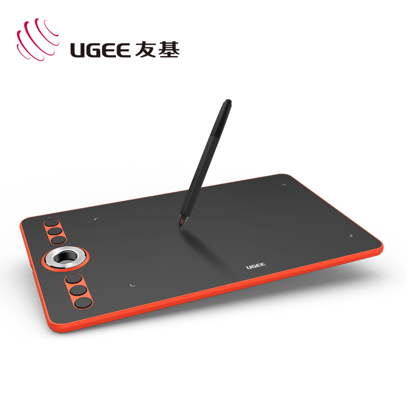 友基（UGEE） RB170 手绘板 数位板 电子绘图板 电脑画板 电子手写板 绘画板 PS板绘 橘红色 套餐二