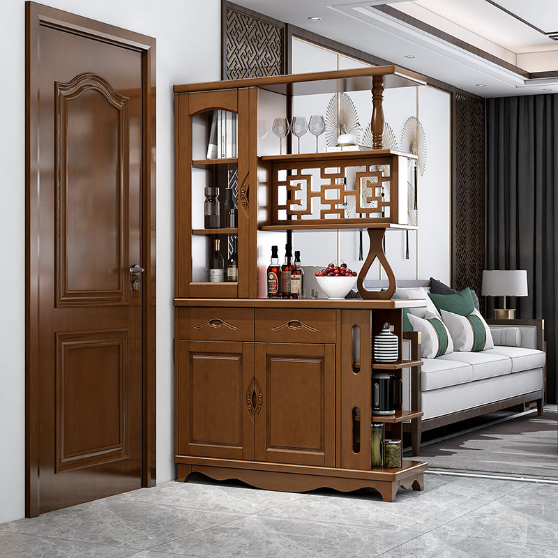 寻木匠客厅隔断柜子实木进玄关柜酒柜双面中式间厅柜厅柜鞋柜屏风
