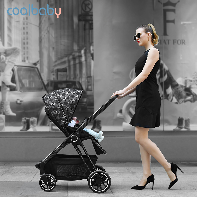 coolbaby婴儿推车 高景观婴儿车可坐可躺双向轻便宝宝儿童手推车