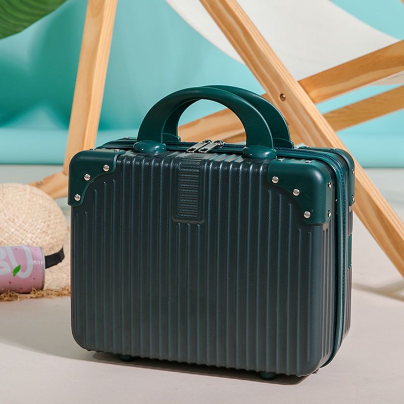 14寸行李箱手提化妆箱女旅行16寸登机箱子迷你化妆品收纳箱带绑带墨