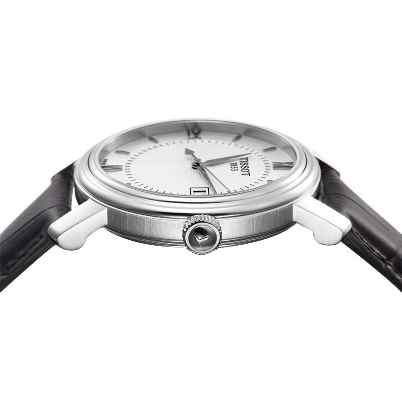 瑞士(TISSOT)天梭手表 港湾系列 银盘皮革表带 石英表男士 T097.410.11.038.00