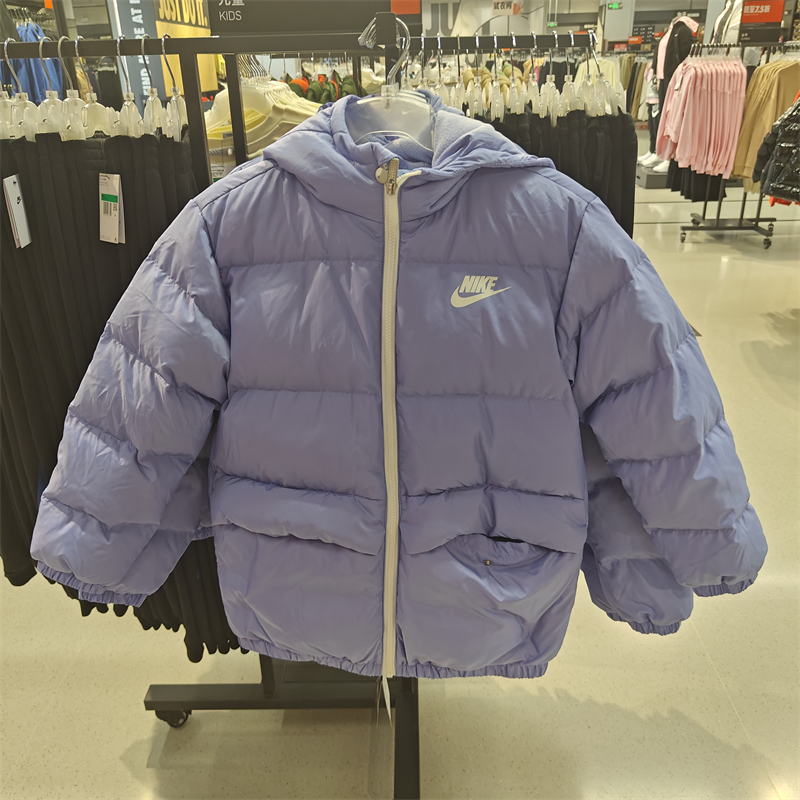 NIKE/耐克连帽羽绒服运动休闲舒适保暖大童外套DZ9965-569 DMbtu S DZ9965-569