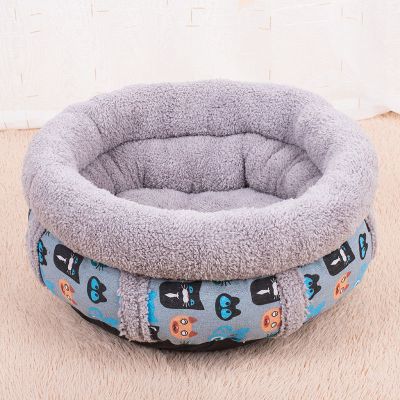 福袋款猫窝(城市猫咪/灰色) 小号30*30cm 2斤内幼宠/小宠 猫窝四季通用狗狗窝小型犬秋冬季保暖猫垫猫咪窝冬天宠物